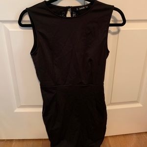 Black Mini Dress with Open Back